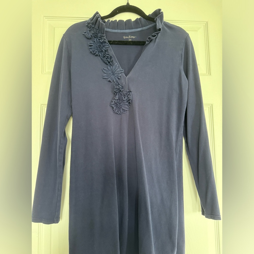 Navy blue long sleeve Lilly Pulitzer dress